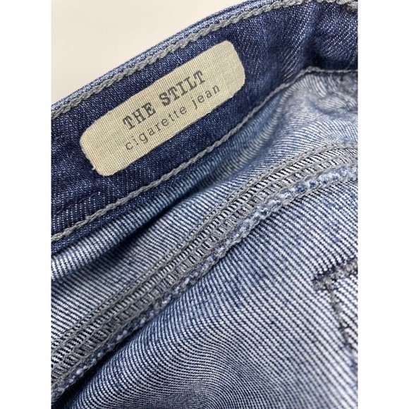 AG Adriano Goldschmied Jeans Womens The Stilt Blue Dark Prima Mid Rise Cigarette - Picture 8 of 10